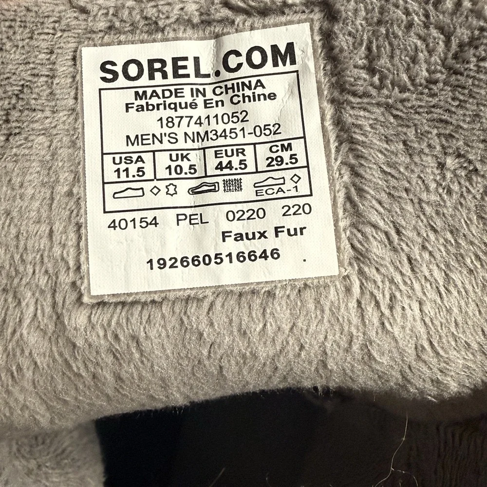 SOREL Men's Cheyanne Metro Waterproof Sneaker Boots Gray Suede Size 11.5